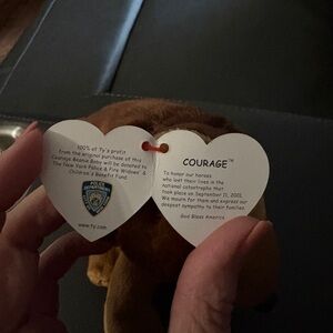Ty Courage Brown Dog Plush Toy